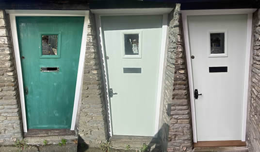 front door painted